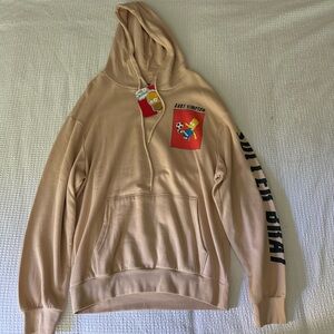 The Simpsons Bart Soccer Brat Pullover Hoodie Sweatshirt Mens Large New